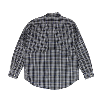 Black Plaid Long Sleeve Button Down