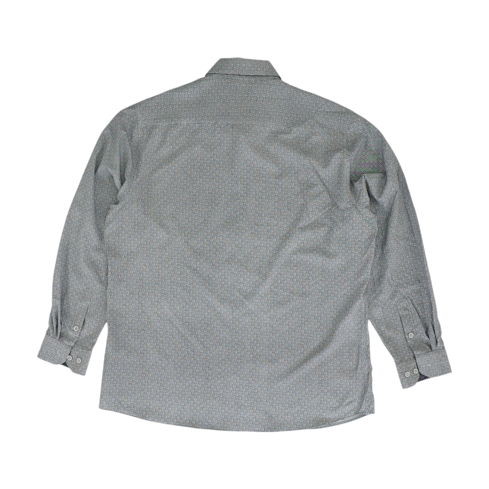 Gray Check Long Sleeve Button Down