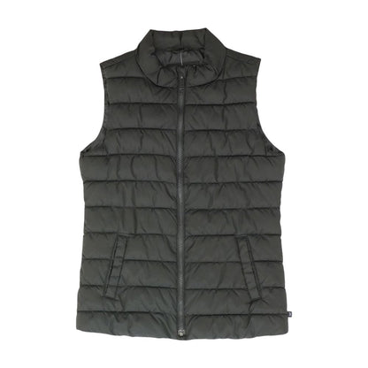 Black Solid Puffer Vest