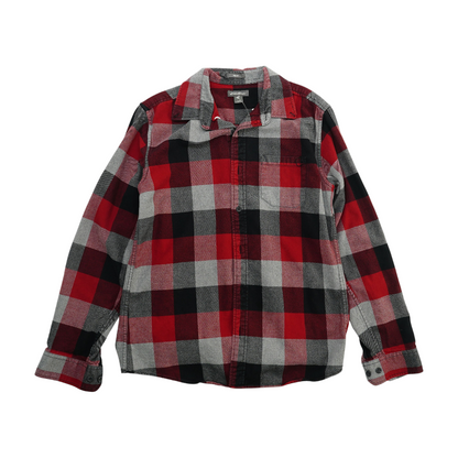 Red Plaid Flannel Button Down