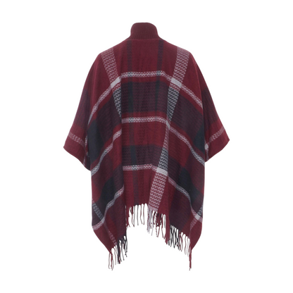 Maroon Plaid Pullover Sweater