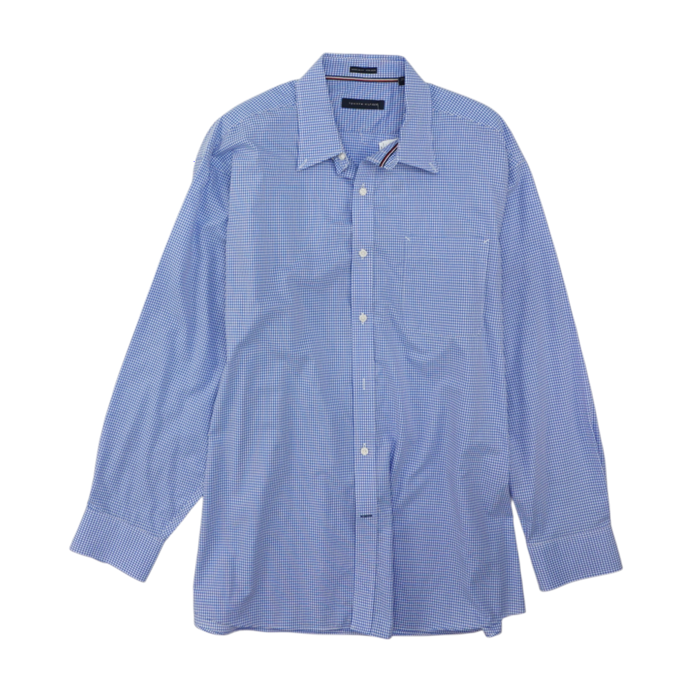 Blue Check Long Sleeve Button Down