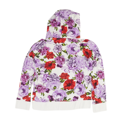 Purple Floral Hoodie Pullover