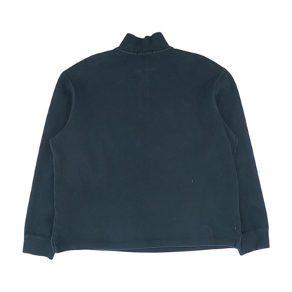 Black Solid 1/4 Zip Pullover