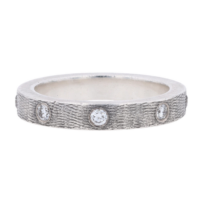3/8 ctw Sterling Silver Diamond Band Ring
