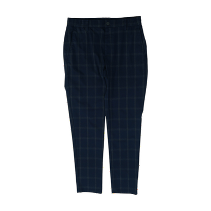 Navy Plaid Slim Pants