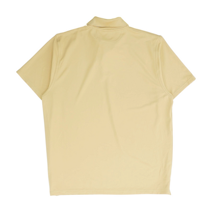 Beige Solid Short Sleeve Polo