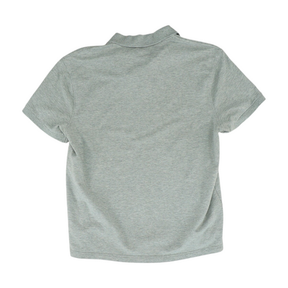 Gray Solid Short Sleeve Polo