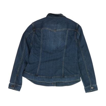 Blue Solid Denim Jacket