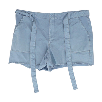 Blue Solid 5-Pocket Shorts