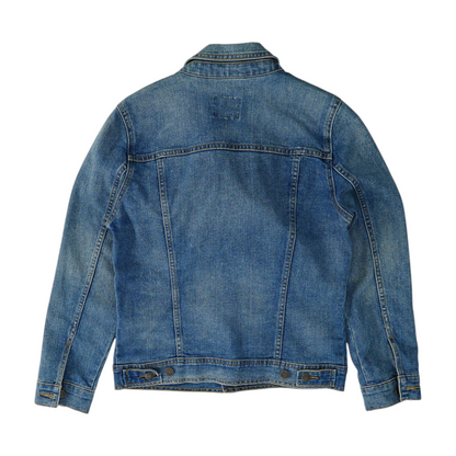 Blue Solid Denim Jacket