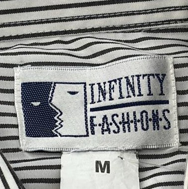 Vintage White Striped Long Sleeve Button Down