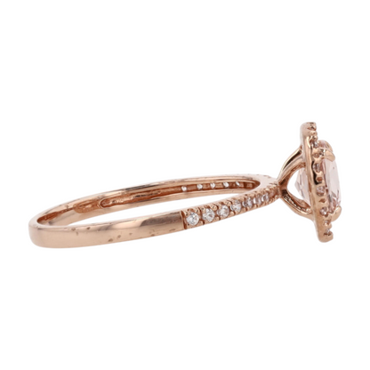 10K Rose Gold Morganite Fashion Ring