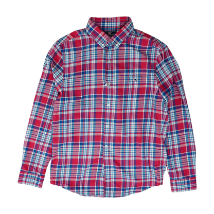 Red Plaid Flannel Button Down