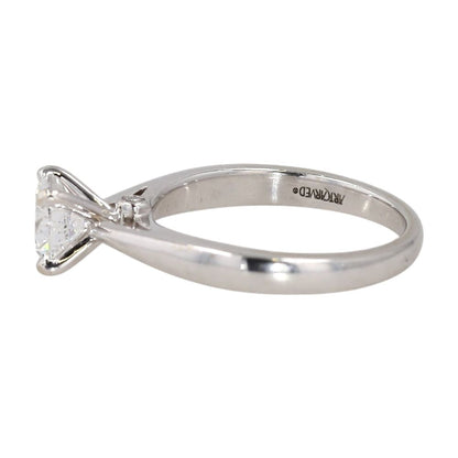 1 Ct 14K White Gold Round Diamond Solitaire With Hidden Diamond Accent Ring