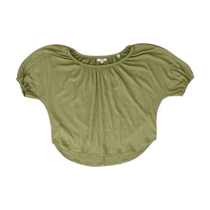 Olive Solid Short Sleeve Blouse