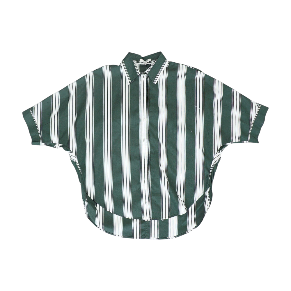 Green Striped Button Down