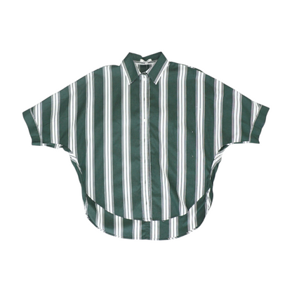 Green Striped Button Down