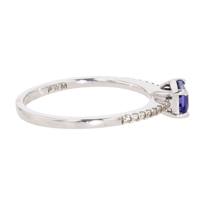 1/3 ctw 10K White Gold Tanzanite Fashion Ring