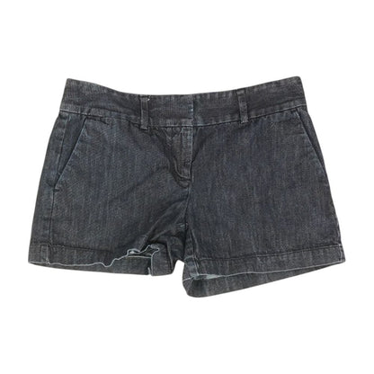 Navy Solid Denim Shorts