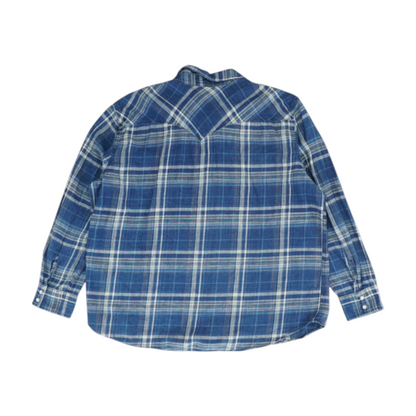 Blue Plaid Long Sleeve Button Down