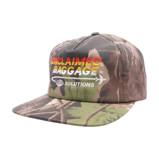 Hover Unclaimed Baggage Solutions Camo Ballcap