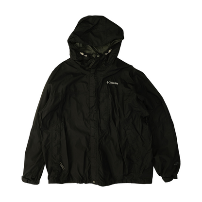Black Solid Rain Jacket