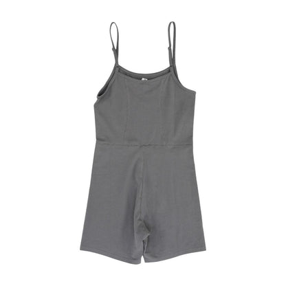 Gray Solid Romper