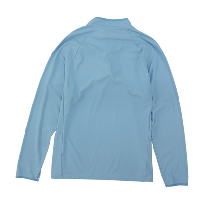 Blue Solid 1/4 Zip Pullover