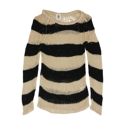 Beige Striped Cover-Up