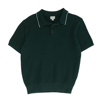Green Solid Short Sleeve Polo