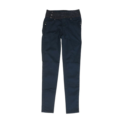 Navy Solid Mid Rise Slim Leg Jeans