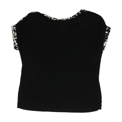 Black Misc. Short Sleeve Blouse