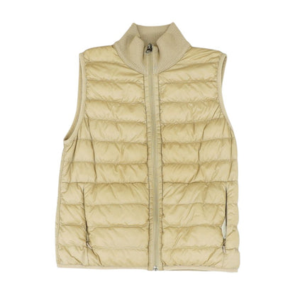 Tan Solid Puffer Vest