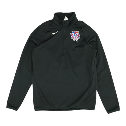 Black Solid 1/4 Zip Pullover