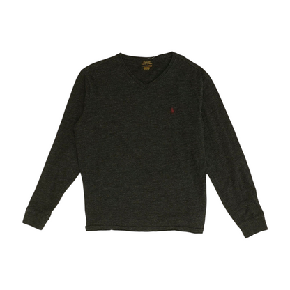 Black Solid Pullover Sweater