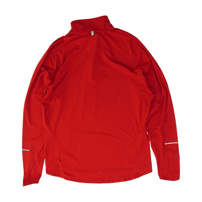 Red Solid 1/4 Zip Pullover