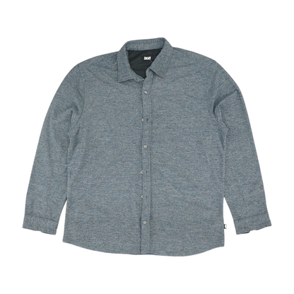 Navy Solid Long Sleeve Button Down