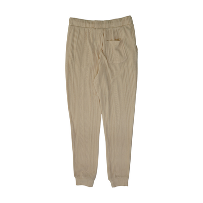 Beige Solid Pajama Bottom