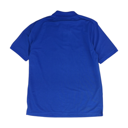 Blue Solid Short Sleeve Polo