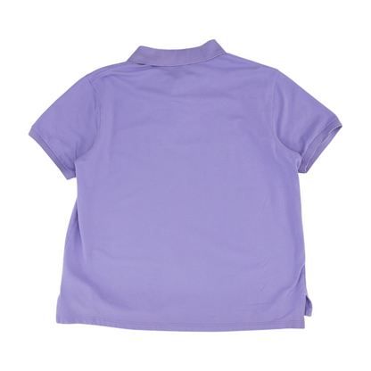 Purple Solid Short Sleeve Polo