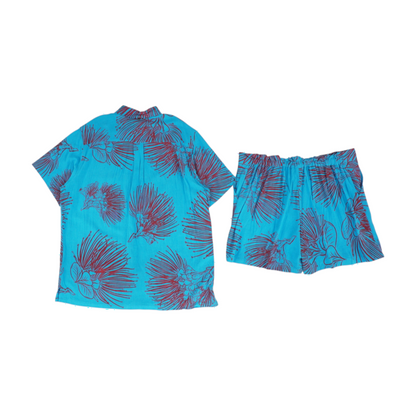 Blue Floral Short Set