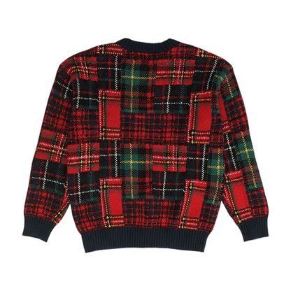 Red Plaid Pullover Sweater