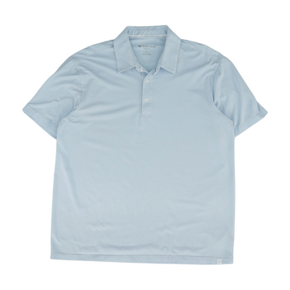 Blue Solid Short Sleeve Polo
