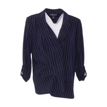 Navy Striped Blazer