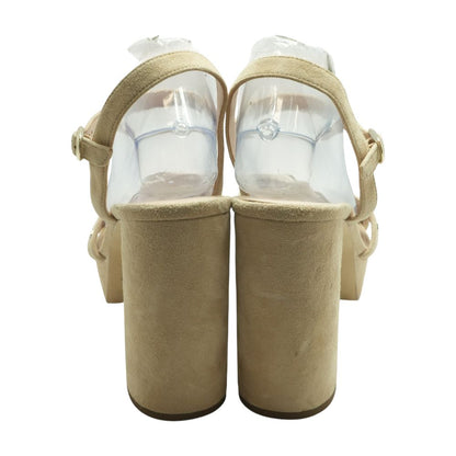Beige Platform Heels