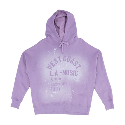 Purple Solid Hoodie Pullover
