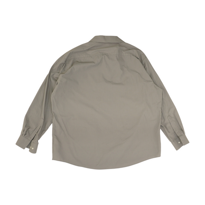 Gray Solid Long Sleeve Button Down