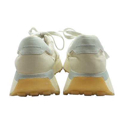 Cream Low-Top Athletic Shoes