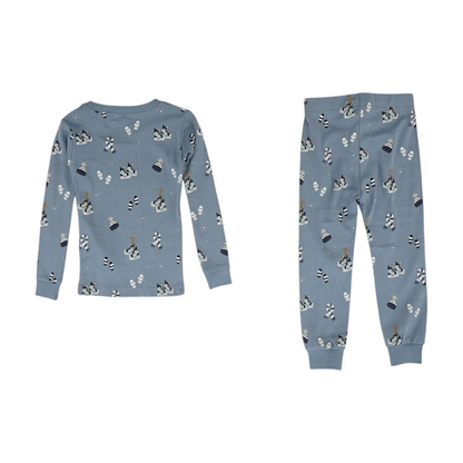 Blue Graphic Pajama Set